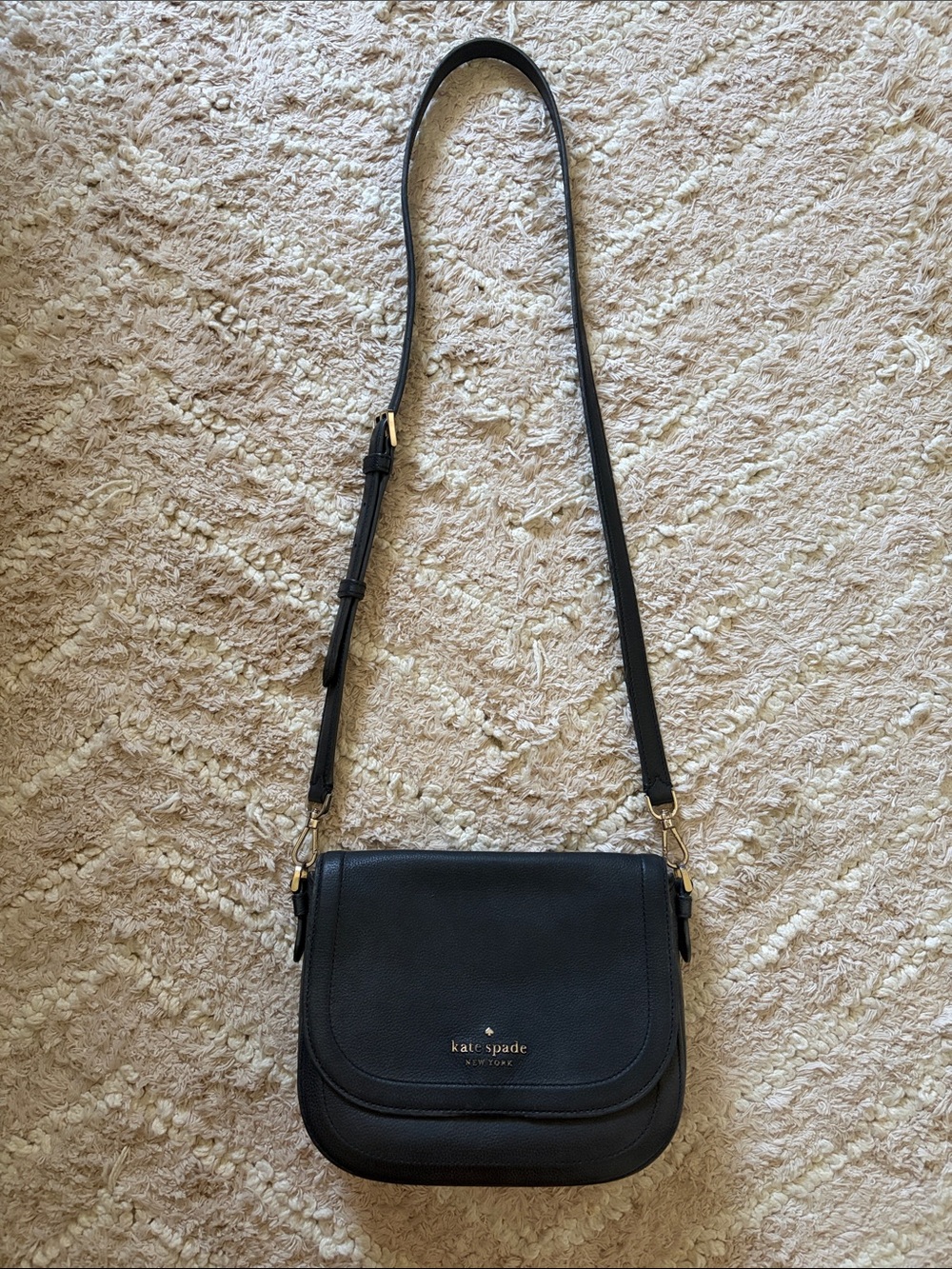 kate spade Used Black Pebbled Crossbody
